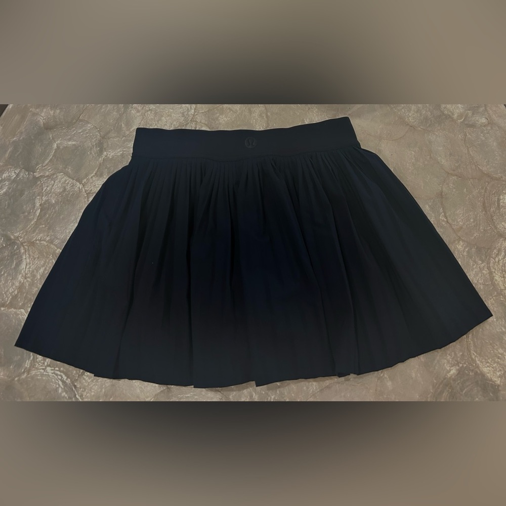 Navy Lululemon Varsity High Rise Pleated Tennis Skirt